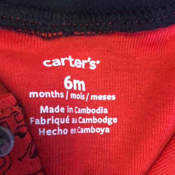 100% Cotton Baby Boy Carter’s One Piece Outfit 6 Months - Picture 2 of 8